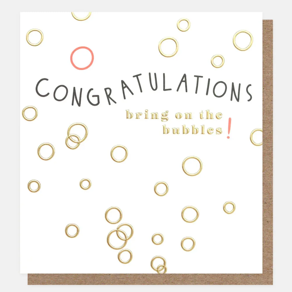 Bring On The Bubbles Congratulations Card>Caroline Gardner Cheap