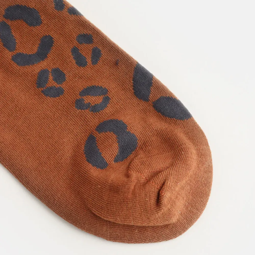 Brown Leopard Socks>Caroline Gardner Cheap