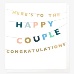 Bunting Here's To The Happy Couple Card>Caroline Gardner Best