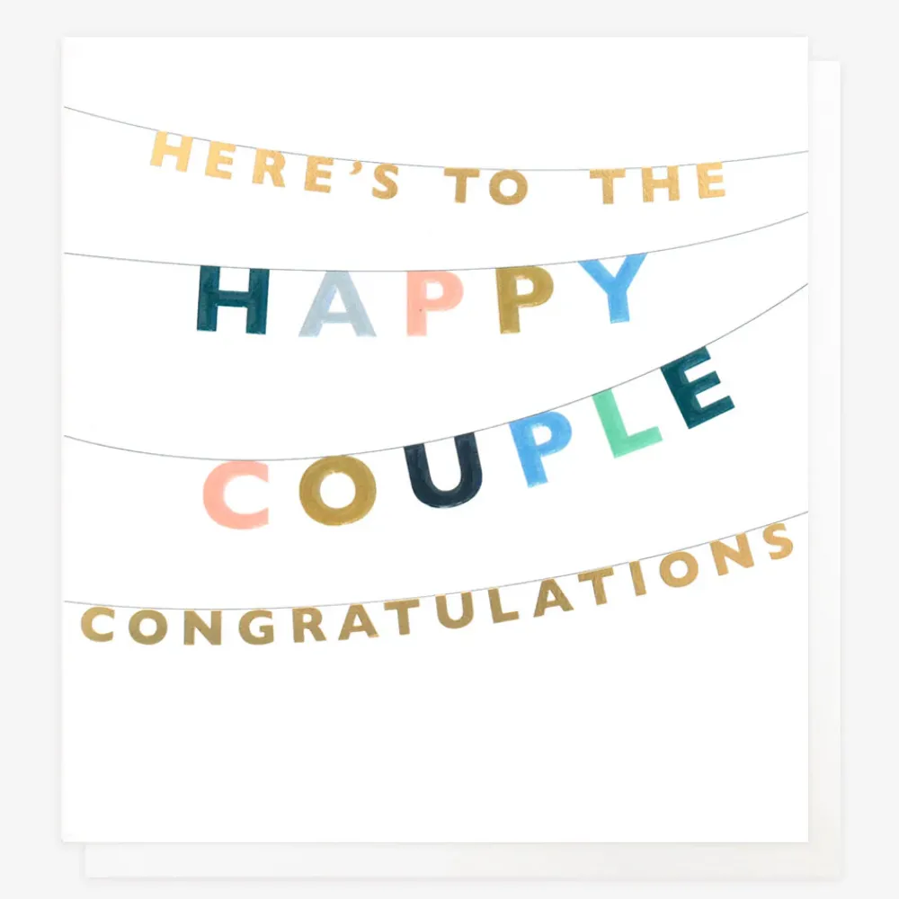 Bunting Here's To The Happy Couple Card>Caroline Gardner Best