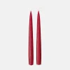 Burgundy Taper Dinner Candles Set of 2>Caroline Gardner New