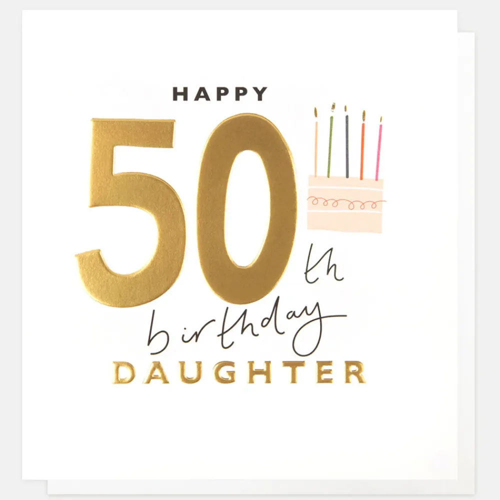 Cake 50th Birthday Card For Daughter>Caroline Gardner Sale