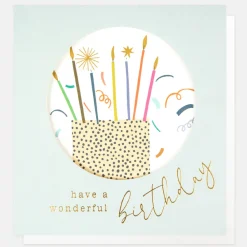 Cake With Candles Birthday Card>Caroline Gardner Online