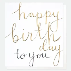 Calligraphy Happy Birthday Card>Caroline Gardner Online