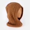 Camel Pure Cashmere Balaclava Hood>Caroline Gardner Shop