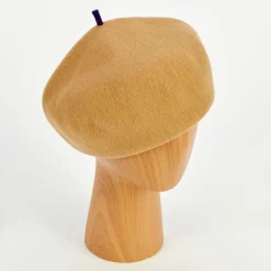 Camel Pure Merino Roll Up Beret>Caroline Gardner Best