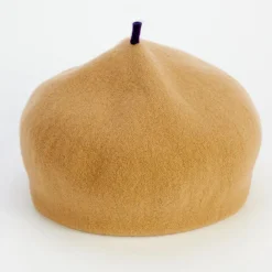 Camel Pure Merino Roll Up Beret><noscript><img width=