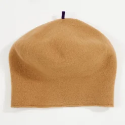 Camel Pure Merino Roll Up Beret><noscript><img width=