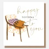 Cat On A Chair Happy Birthday Card>Caroline Gardner Shop