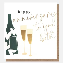 Champagne To You Both Anniversary Card>Caroline Gardner New