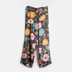 Charcoal Bloom Pyjama Trousers>Caroline Gardner Shop