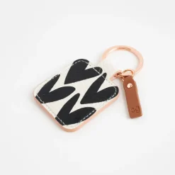 Charcoal Heart Tab Keyring>Caroline Gardner Online