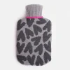 Charcoal Hearts Merino Hot Water Bottle>Caroline Gardner Outlet