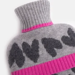 Charcoal Hearts Merino Hot Water Bottle><noscript><img width=