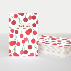 Cherries Thank You Notecards Pack of 10>Caroline Gardner Online