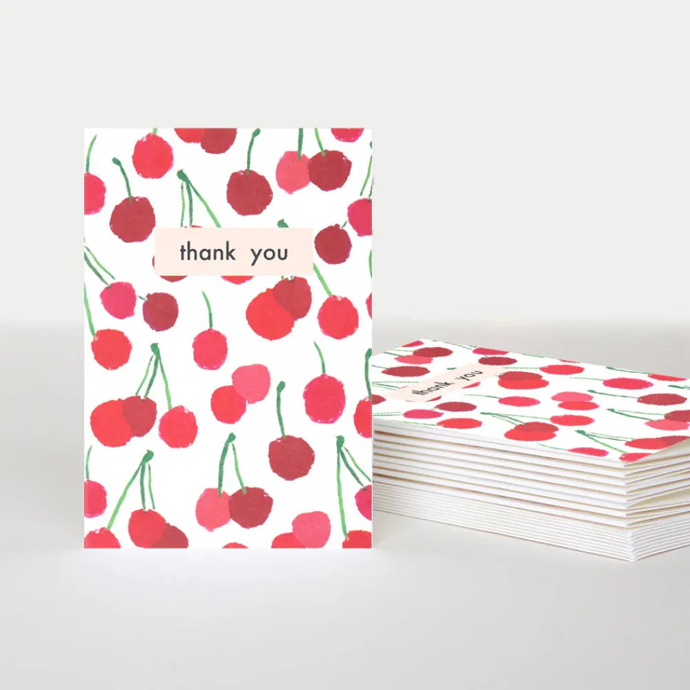 Cherries Thank You Notecards Pack of 10>Caroline Gardner Online