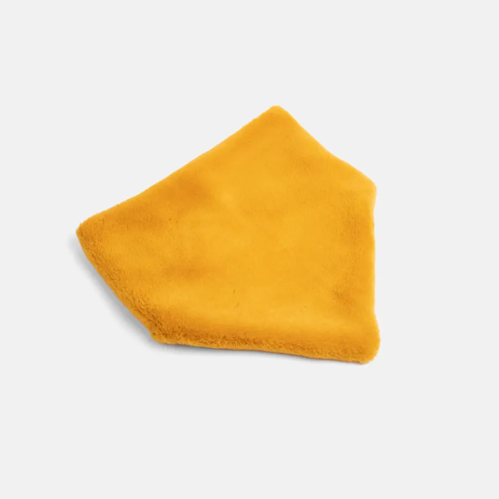 Citron Yellow Faux Fur Bandana Scarf>Caroline Gardner Best