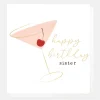 Cocktail Birthday Card For Sister>Caroline Gardner Sale
