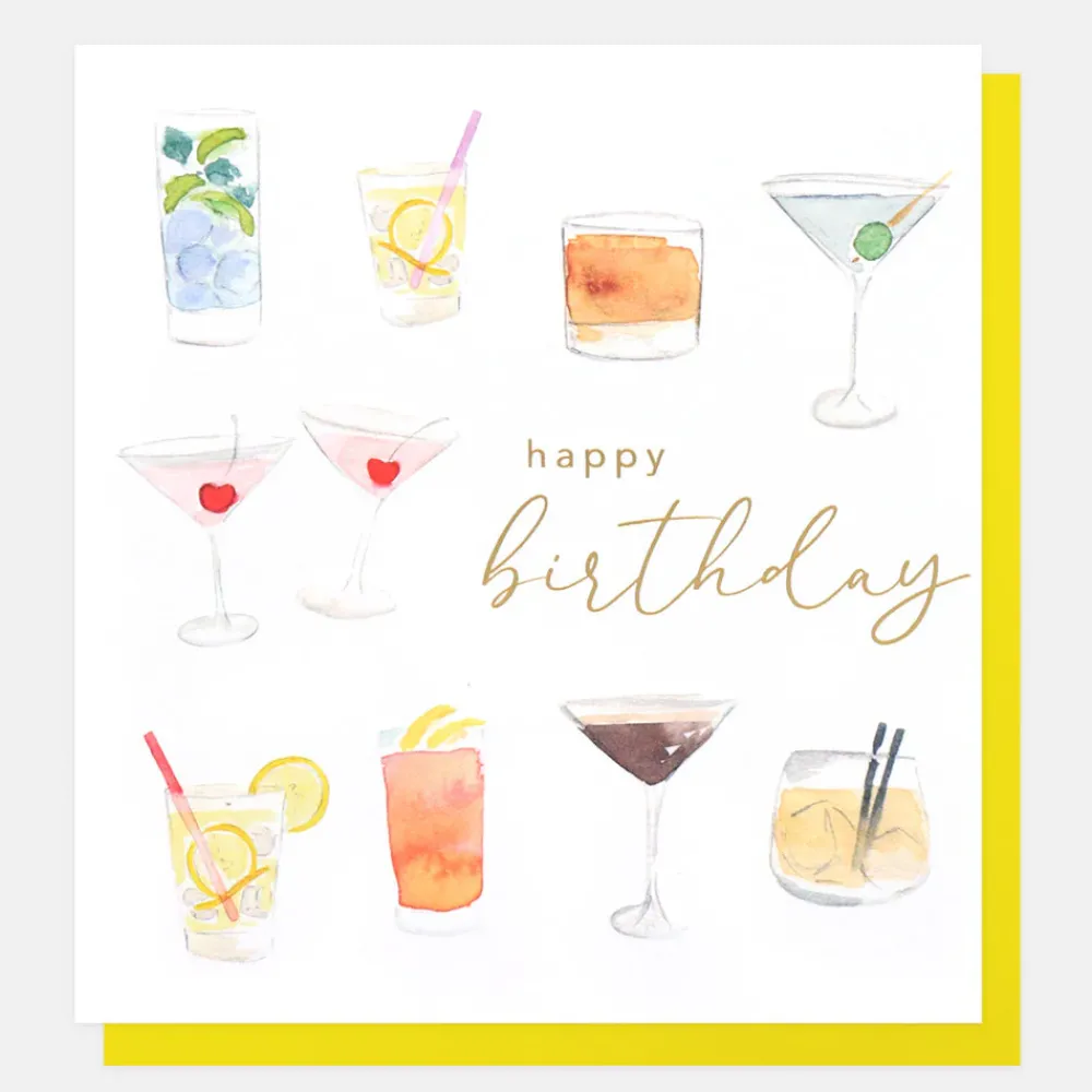 Cocktail Collection Birthday Card>Caroline Gardner Fashion