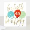 Colourful Balloons 40th Birthday Card>Caroline Gardner Fashion
