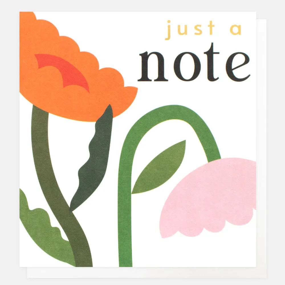 Colourful Flowers Just A Note Everyday Card>Caroline Gardner Best Sale