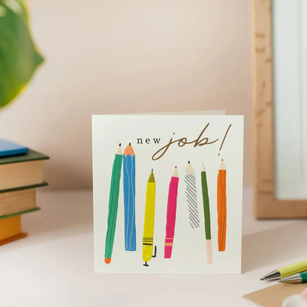 Colourful Pens & Pencils New Job Card>Caroline Gardner Best Sale