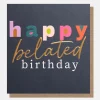 Colourful Text Belated Birthday Card>Caroline Gardner Discount