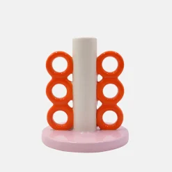Coral/Pink Adriana Loop Candle Holder>Caroline Gardner Best