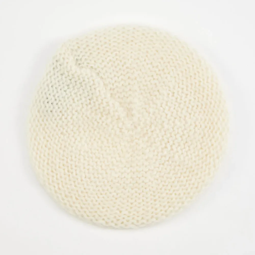 Cream Wool Mix Knitted Beret>Caroline Gardner Cheap