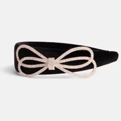 Crystal Bow Velvet Headband>Caroline Gardner Outlet