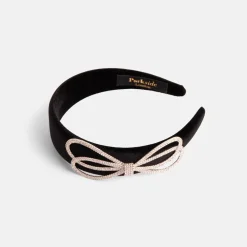 Crystal Bow Velvet Headband><noscript><img width=