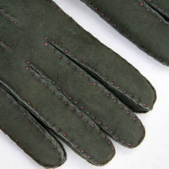 Dark Green Shearling Gloves><noscript><img width=