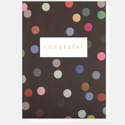 Dark Multi Spot Congrats Card>Caroline Gardner Clearance