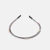 Dark Silver Double Thin Crystal Headband>Caroline Gardner Online