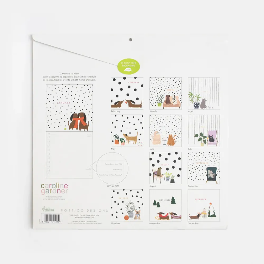 Dogs 2025 Square Family Calendar>Caroline Gardner Shop