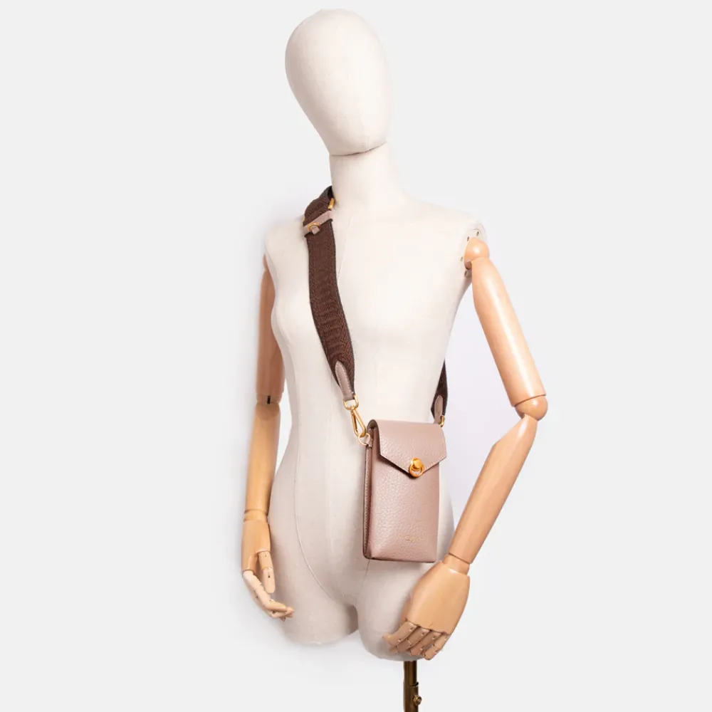 Dove Grey Leather Corallo Phone Bag>Caroline Gardner Best Sale