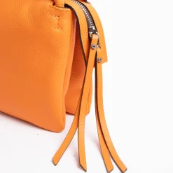 Flame Orange Leather Three Grab Bag><noscript><img width=