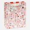Fleur Pink Floral Large Gift Bag>Caroline Gardner Outlet