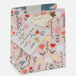 Fleur Pink Floral Small Gift Bag>Caroline Gardner Cheap