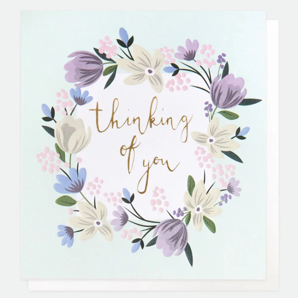 Floral Garland Thinking of You Card>Caroline Gardner Best Sale