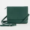 Forest Green Pebble Leather Hoxton Satchel Bag>Caroline Gardner Outlet