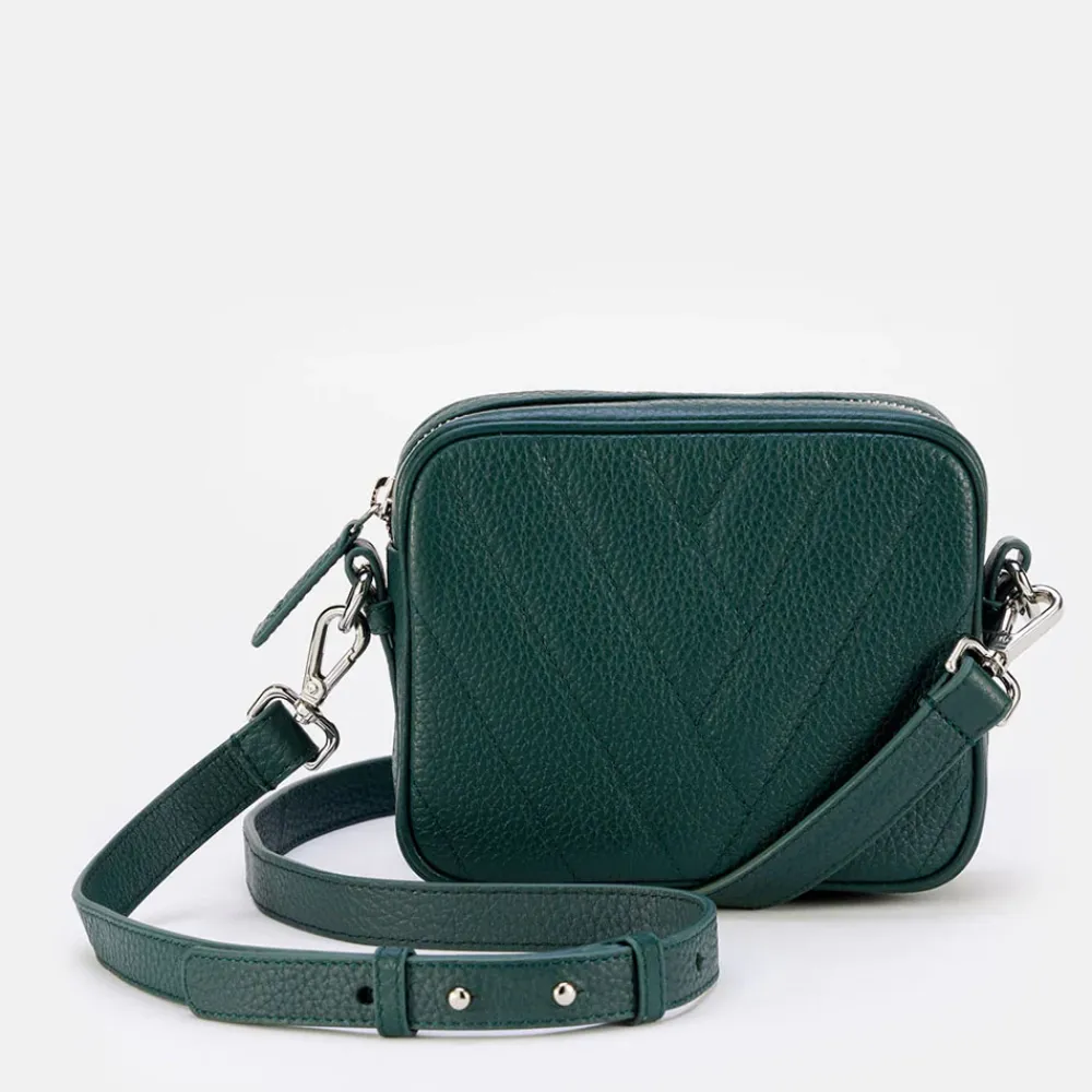 Forest Green Quilted Mini Camera Bag>Caroline Gardner Flash Sale