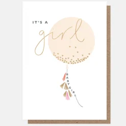Giant Balloon New Baby Girl Card>Caroline Gardner Outlet