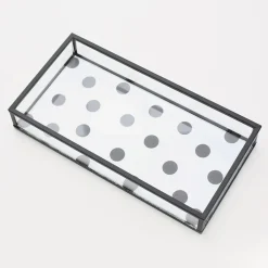 Glass/Black Scattered Spot Trinket Tray>Caroline Gardner Cheap