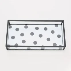 Glass/Black Scattered Spot Trinket Tray>Caroline Gardner Cheap