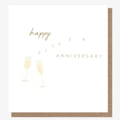 Glasses Silver Anniversary Card>Caroline Gardner New