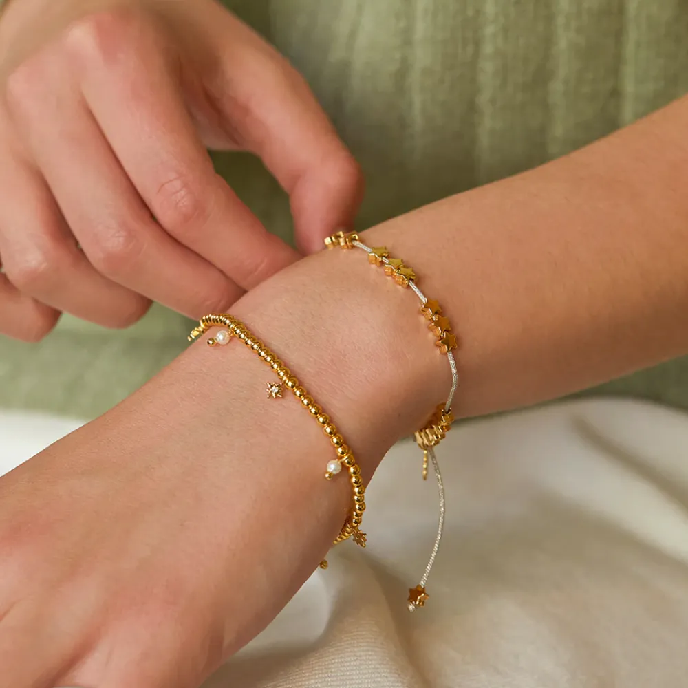Gold & Silver Plated Stars Bracelet>Caroline Gardner New
