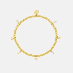 Gold Beaded Pearl & Star Bracelet>Caroline Gardner Shop