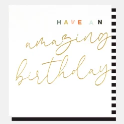 Gold Calligraphy Amazing Birthday Card>Caroline Gardner Discount