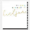 Gold Calligraphy Handsome Birthday Card>Caroline Gardner Online